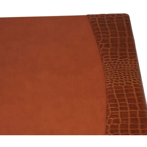 Protacini DACP6101 Cognac Brown Italian Patent Leather 34" x 20" Side-Rail Desk Pad