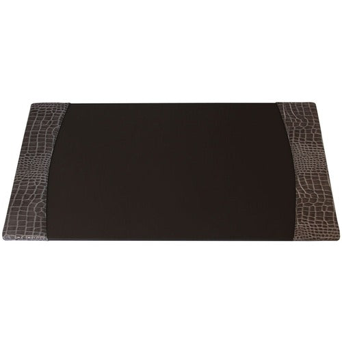 Protacini DACP6201 Castlerock Gray Italian Patent Leather 34" x 20" Side-Rail Desk Pad