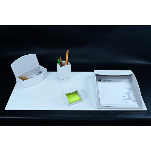 Dacasso DACK7002 5-piece Home/Office Leather Desk Accessory Set