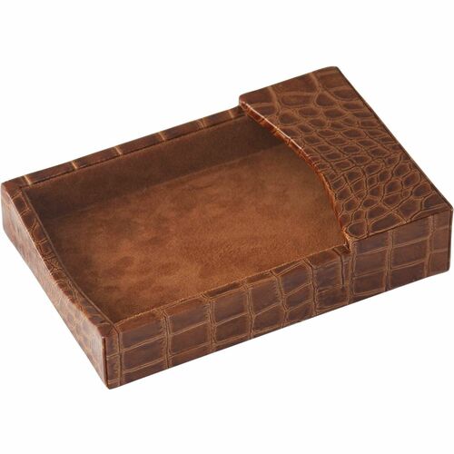 Protacini DACA6109 Cognac Brown Italian Patent Leather 4" x 6" Memo Holder