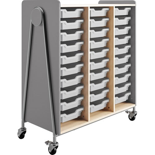 Safco SAF3930GRY Whiffle Typical Triple Rolling Storage Cart