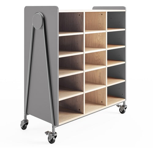 Safco SAF3931GRY Whiffle Typical Triple Rolling Storage Cart