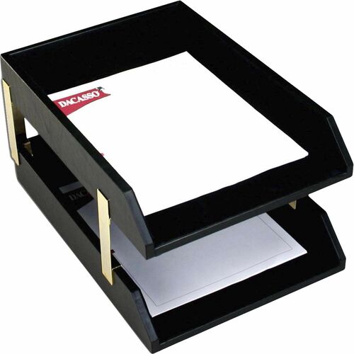 Dacasso DACA1021 Classic Leather Double Legal Trays
