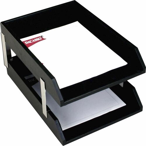 Dacasso DACA1023 Classic Leather Double Legal Trays