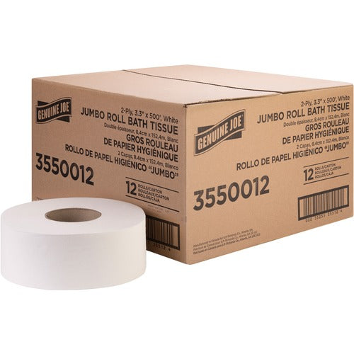 Genuine Joe GJO3550012 Jumbo Jr Dispenser Bath Tissue Roll