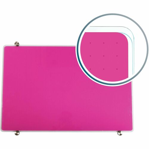 Floortex FLRFCVGM2436VG Viztex® Glacier Violet Multi-Purpose Grid Glass Dry-Erase Board 24" x 36"