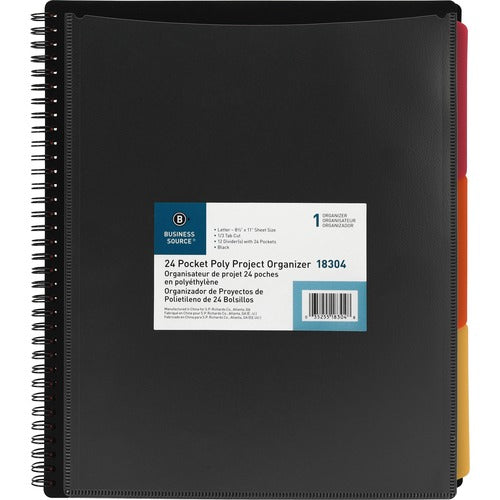 Business Source BSN18304 1/3 Tab Cut Letter Organizer Folder