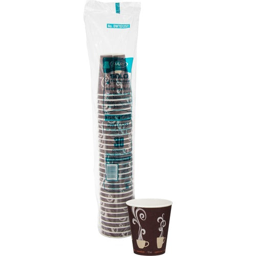 Solo SCCDWTG12ST ThermoGuard 12 oz Double Walled Paper Hot Cups