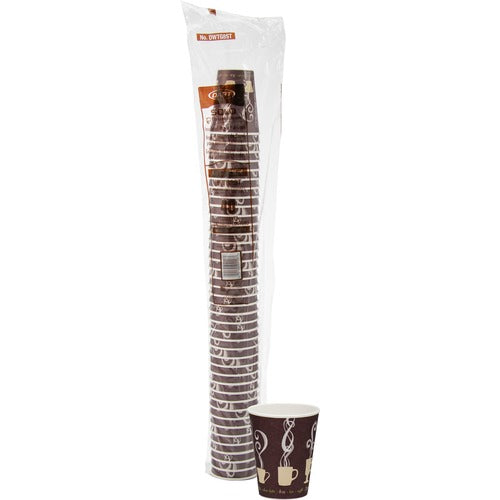 Solo SCCDWTG8ST ThermoGuard 8 oz Double Walled Paper Hot Cups
