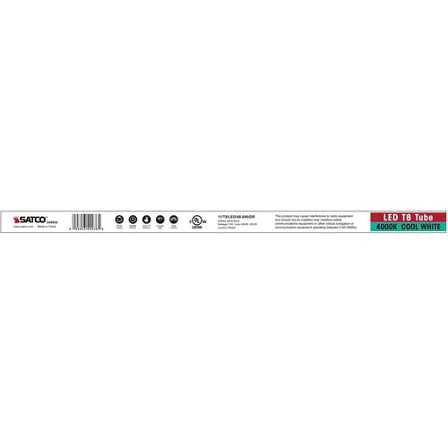 Satco SDNS49936 11W T8 4000K LED Bulb