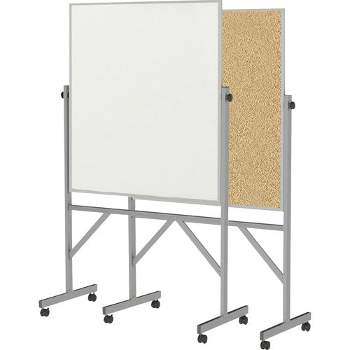 Ghent GHEARMK43 Reversible Cork Bulletin Board/Non-Magnetic Whiteboard with Aluminum Frame