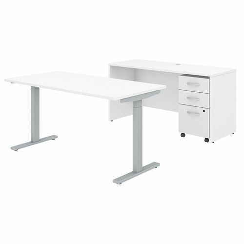 Bush Business Furniture BSHSTC017WHSU Studio C White Laminate Desking
