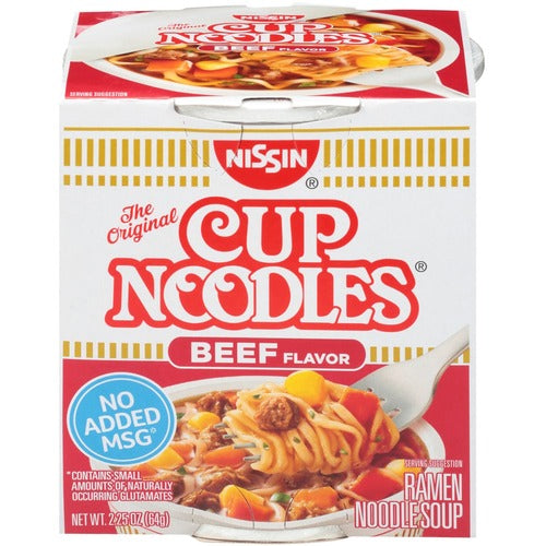 NISSIN FOODS NSF23001 Top Ramen Beef Flavor Cup Noodles