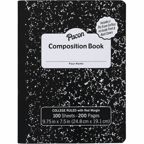 Pacon® PACPMMK37106DE Marble Hard Cover College Rule Composition Book