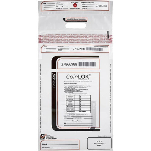ControlTek CNK585407 CoinLOK Plastic Coin Bags