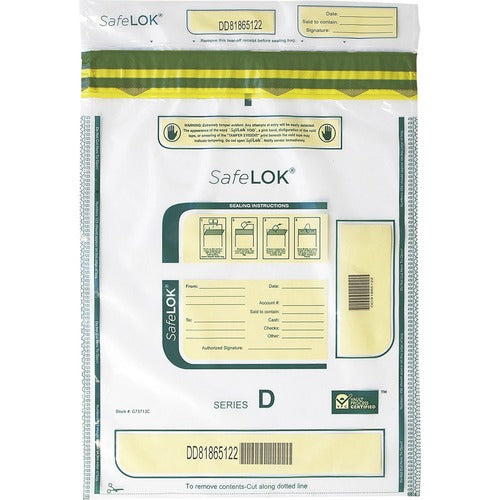 ControlTek CNK585093 SafeLOK Tamper-Evident Deposit Bags