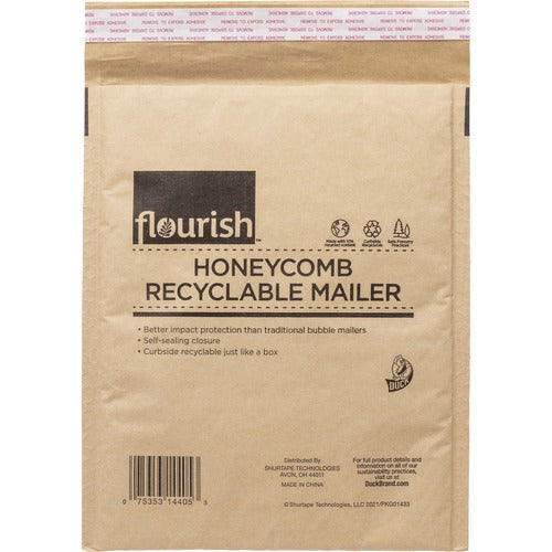 Duck Brand DUC287432 Flourish Honeycomb Recyclable Mailers