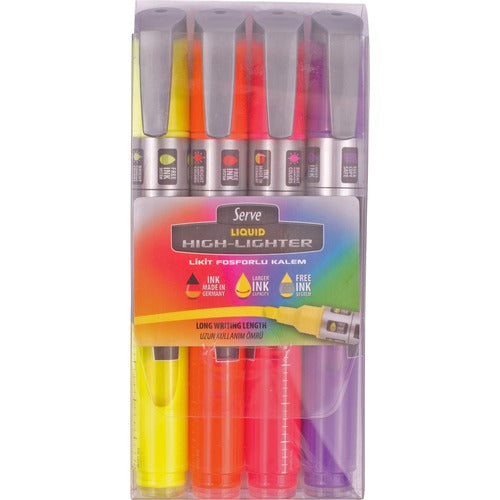 Serve SRVLKTFB4KRPA Jumbo Liquid Highlighters