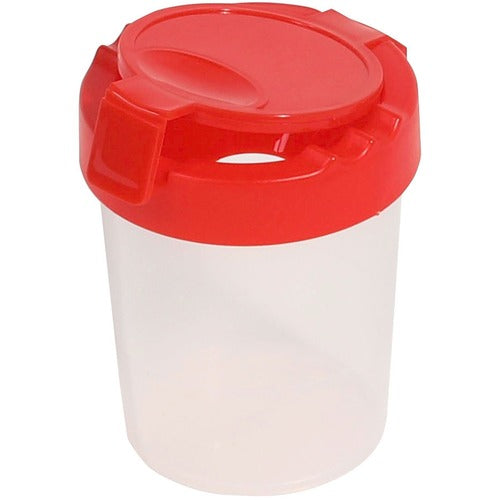 Deflecto DEF39515RED Antimicrobial Kids No Spill Paint Cup Red