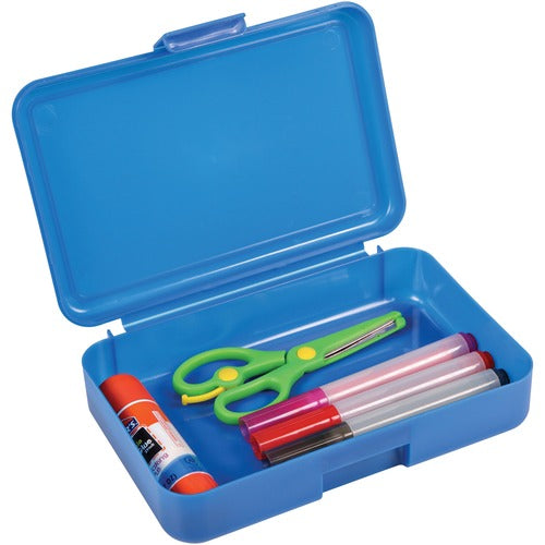 Deflecto DEF39504BLU Antimicrobial Pencil Box Blue