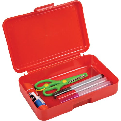 Deflecto DEF39504RED Antimicrobial Pencil Box Red