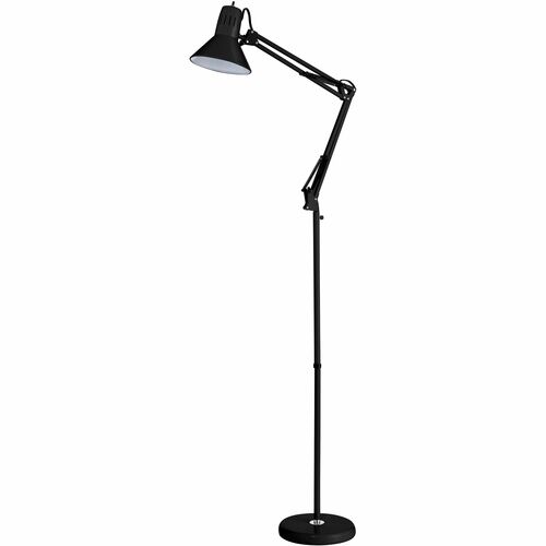 Bostitch BOSVLF100F Swing Arm Floor Lamp, Black