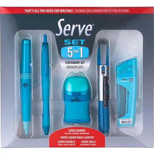 So-Mine SRV5IN1SET07FM Serve 5 in 1 Stationery Set