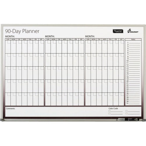 SKILCRAFT® NSN4070160 SKILCRAFT Dry Erase Planner Board