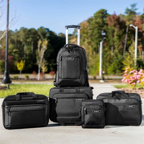Samsonite SML1412741041 Classic Business 2.0 Carrying Case (Briefcase) for 15.6" Notebook, Smartphone, Pen, Business Card, Document, Accessories, Tablet PC - Black
