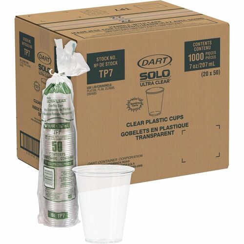 Solo SCCTP7 Ultra Clear 7 oz Plastic Cups