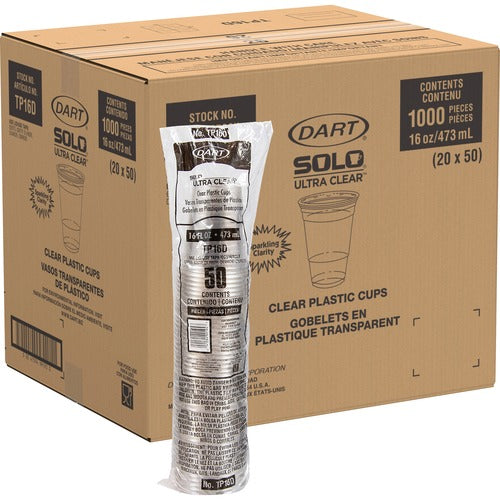 Solo SCCTP16DCT Ultra Clear 16 oz Practical-Fill Cold Cups