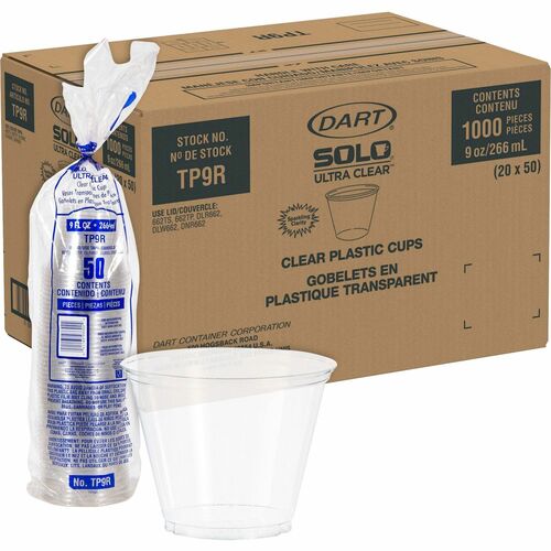 Solo SCCTP9R Ultra Clear 9 oz Squat Cold Cups