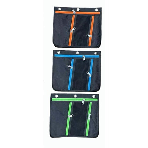 Charles Leonard LEO76395ST Triple-pocket Pencil Pouches