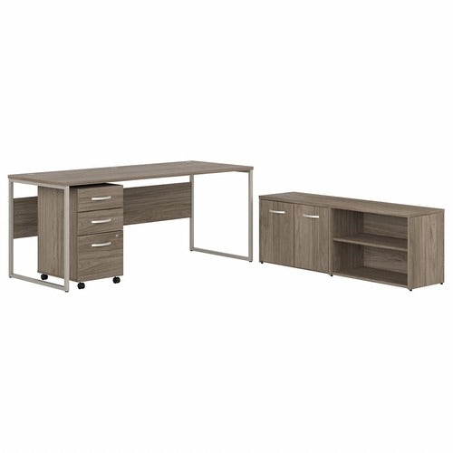 Bush Business Furniture BSHHYB014MHSU Hybrid Collection Hickory Desking