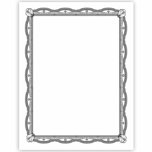 Geographics GEO48762 Silver Foil Award Certificates