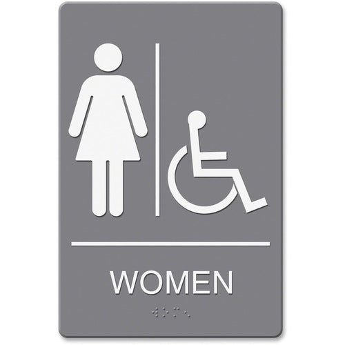 Headline Signs HDS4814 ADA WOMEN Wheelchair Restroom Sign