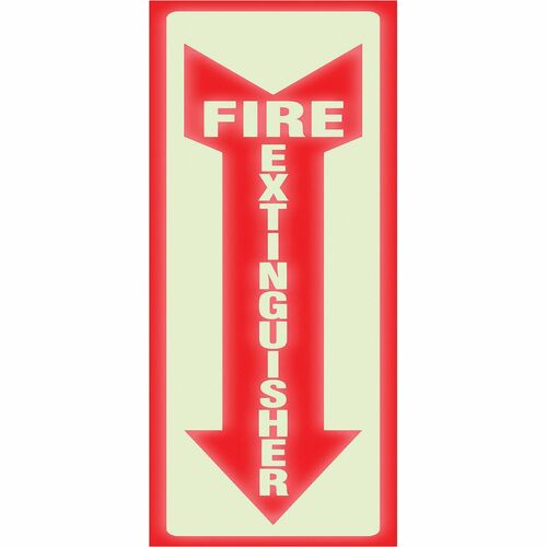 Headline Signs HDS4793 Glow In Dark Fire Extinguisher Sign