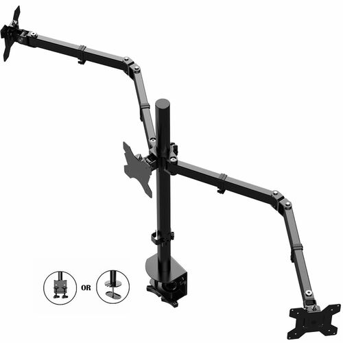 Rocelco RCLRDM3 RDM3 Desk Mount for LCD Monitor, LED Monitor, Display Stand - Black - Landscape/Portrait