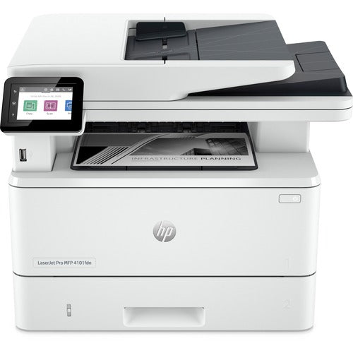 HP HEW2Z618F LaserJet Pro 4101fdn Laser Multifunction Printer - Monochrome - White