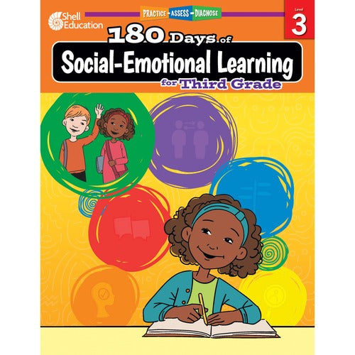 Shell Education SHL126959 180 Days of Social-Emotional Learning for Third Grade Printed Book by Kristin Kemp