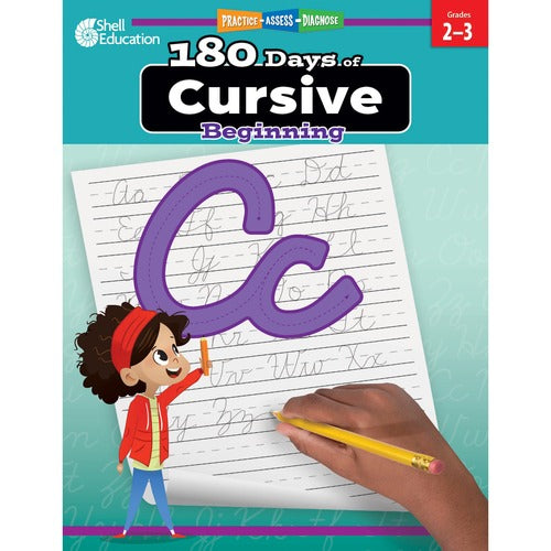 Shell Education SHL130195 180 Days of Cursive: Beginning Printed Book