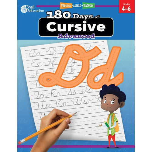 Shell Education SHL130196 180 Days of Cursive: Advanced Printed Book