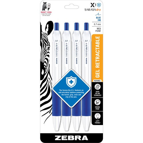 Zebra Pen ZEB41524 SARASA dry X1+ Gel Retractable Antimicrobial Pen
