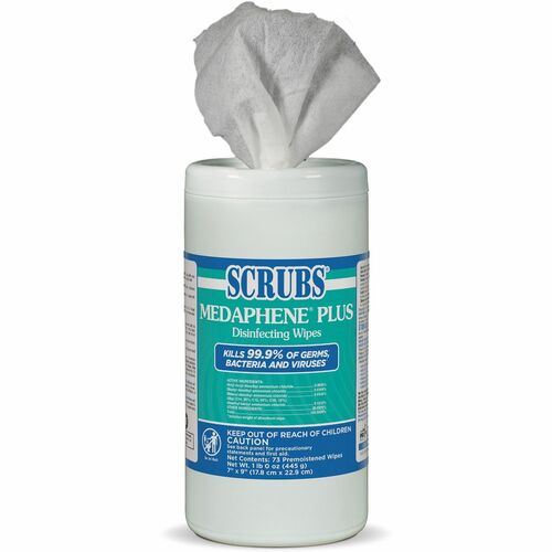 SCRUBS ITW96365 Medaphene Plus Disinfecting Wipes