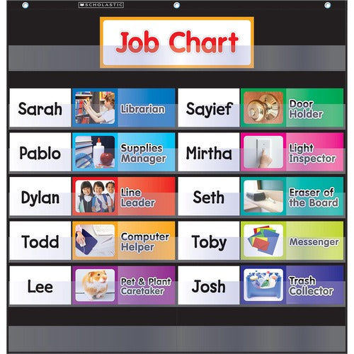 Scholastic SHS0545838649 Class Jobs Pocket Chart