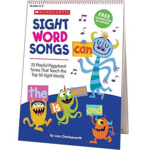 Scholastic SHS1338113135 Sight Word Songs Flip Chart & CD