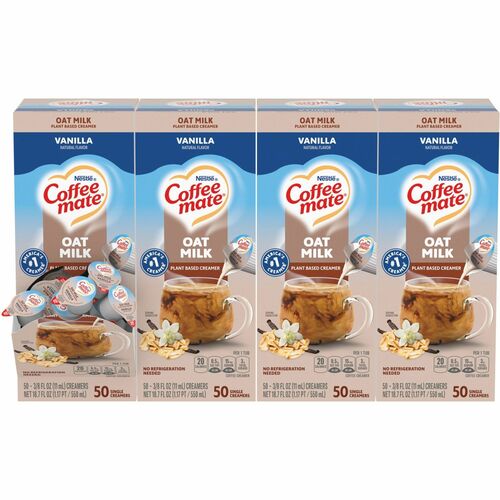 Coffee mate NES19891CT Oat Milk Vanilla Liquid Creamer Singles
