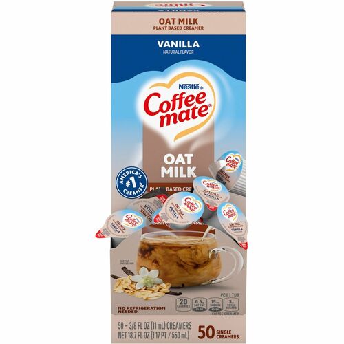 Coffee mate NES19891 Oat Milk Vanilla Liquid Creamer Singles