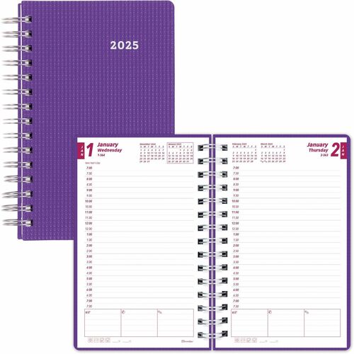 Brownline REDCB634VPUR DuraFlex Daily Appointment Planner