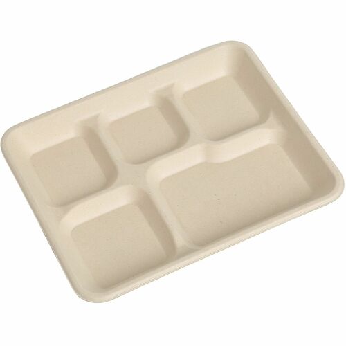 BluTable RMLMF5C 8"x10" 5-Compartment Lunch Trays